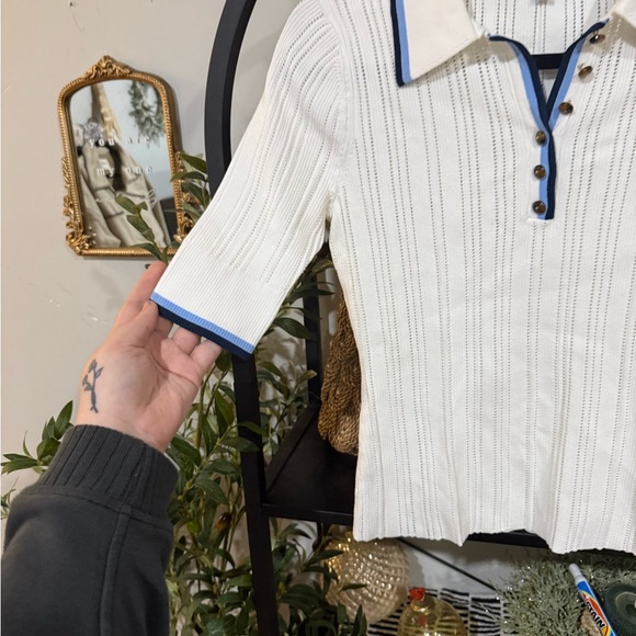 Veronica Beard White Blouse size small - Picture 2 of 10